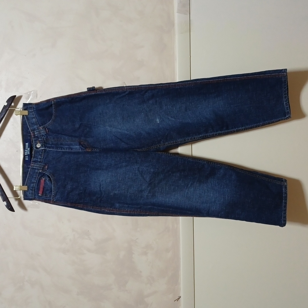 U.S.POLO ASSN. MENS JEANS SIZE 30X30 WITH FACTORY STRESS AND FADE